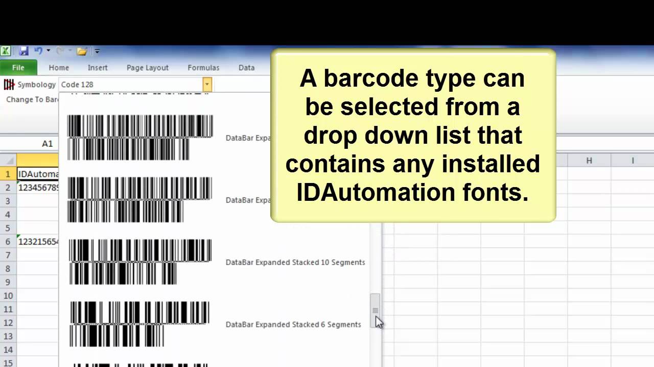 free 3 of 9 barcode font excel