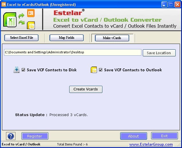 estelar excel to vcard license key